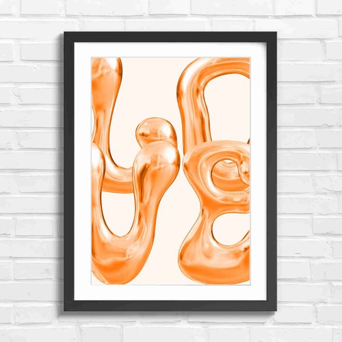 Chrome abstract sculpture art - chrome,