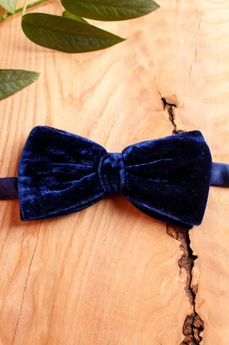Vintage bow tie blue - vintage, velvet