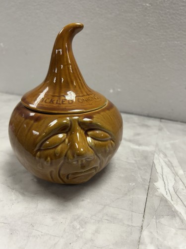 Vintage pickled onions pot - pickled,