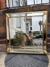 Stunning Gold Gilt Bevelled Edge Wall Mirror Acanthus Leaf Decoration