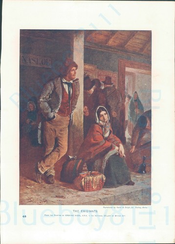 Edwardian print the emigrants - print,