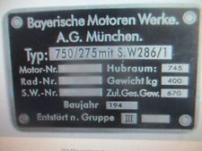 Nameplate plate BMW R 75
