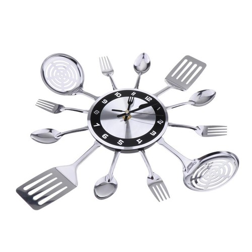 Kitchen utensils clock - utensils, cutlery