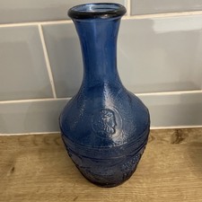 Vintage Blue Crackle  Glass
