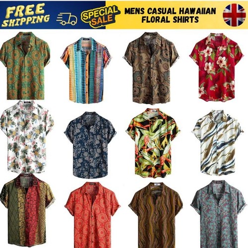 Mens hawaiian floral - hawaiian,