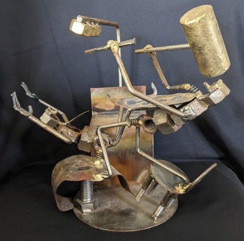 Kinetic art sculpture spring - sculpture,
