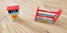 VINTAGE Diecast Dunlop Tyre Rack and Shell Petrol Pump - Probably Dinky?