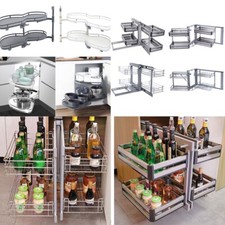 Kitchen Cabinet Cupboard Corner Pull Out Carousel Storage Units Soft Close Shelf