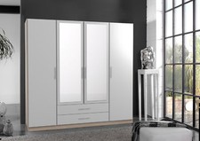 Qmax 'Space' Range German Bedroom Furniture. White & Washed Oak- 2, 3 or 4 Doors