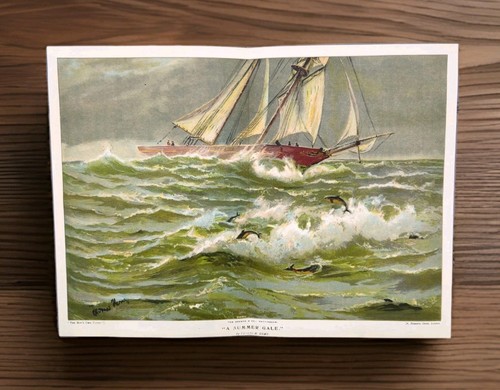 Antique 1913 sailing ship - 1913,