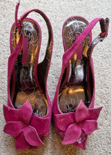 Next fuschia pink peep toe