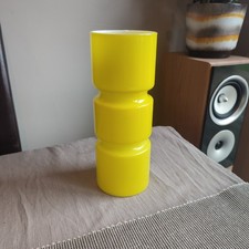 Retro Habitat Fitz lemon yellow glass table lamp