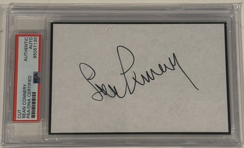 Sean connery signed index card - connery,
