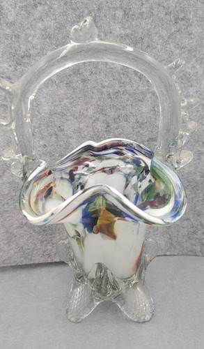Hand blown art - glass, basket