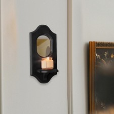 Mirrored candle sconce wall - mirrored,