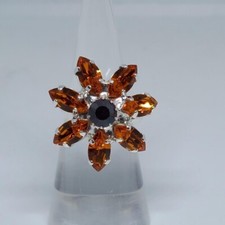 Diamante Flower Ring