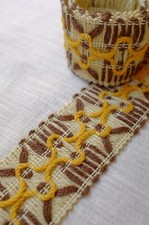 Retro Fabric Braid Trim - 7cm