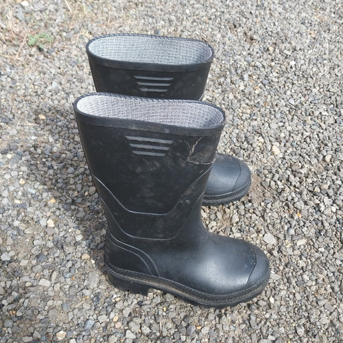 Unisex kids black rubber - kids,