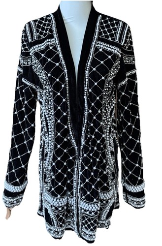 Black velvet beaded - black,