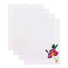 4PCS 7 Count Plastic Mesh Canvas Sheets, Eye Mesh for Embroidery, Acrylic3636