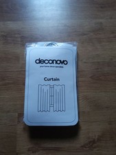 Deconoovo Two Plain White Slot Top Net Curtains 