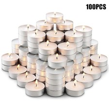 Tea Lights Candles Unscented Tealight 4 Hour Burn Nightlight Pack of 100