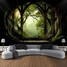 3D Tree Hollow Tapestry Gothic