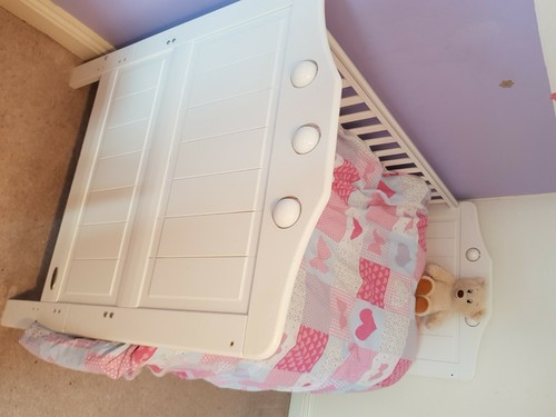 White child cot bed 100 - white, bed 