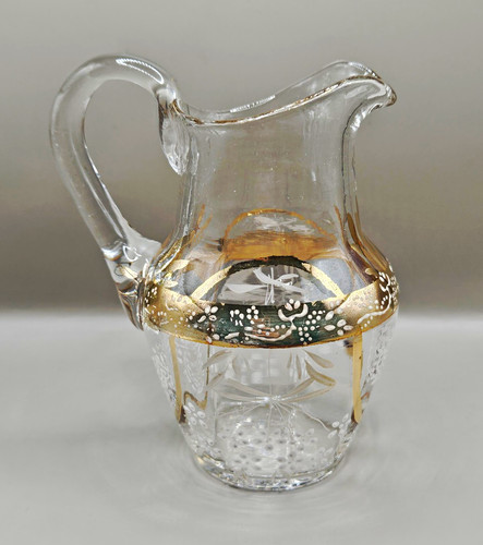 Victorian clear glass pitcher - clear,