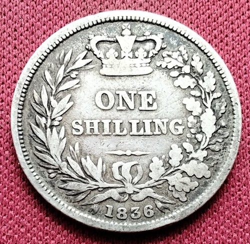 1836 one shilling silver - shilling, 1s