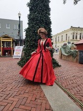 Women's Bright Red Victorian