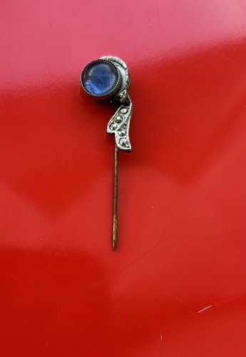 Vintage marcasite and - and, blue