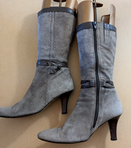 Clarks grey suede knee high - clarks,