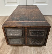 vintage wood filing cabinet
