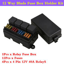 Fuse Box 12 Way For Blade Fuse Holder/Block 12V Car Truck Trailer Boat Accessory