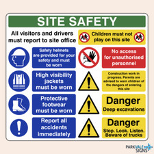 Construction Site Safety Signs (Children)