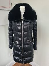Michael Kors Long Down & Feathers Coat Size 10/12 Ultra Light Packable Hood VGC