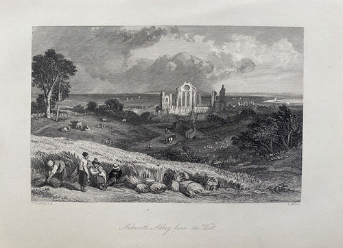 1847 antique print - print;, arbroath