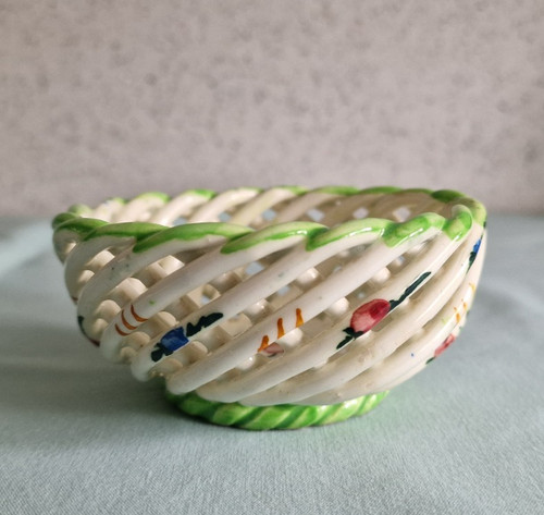Ceramic basket bowl foreign - ceramic,