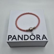Genuine Pandora Moments Pink Leather Single Bracelet 19CM ALE 925 590705CMP