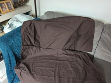 Pair Of Extra Large Brown Pillow Cases / Cushion Covers