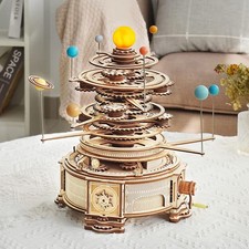 ROKR Solar System Orrery Mechanical Wooden Model Kit •DIY Science Gift for Adult