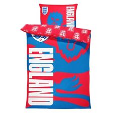 England Slogan Football Home Bedroom Crest Duvet Single Bed Bedding Set - Kids