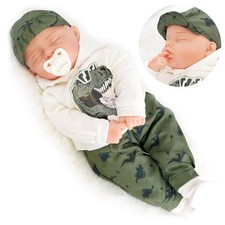 Baby Doll Boy 20” Soft Body with Sounds & Dummy - Sleeping Big Bo BiBi Doll Toy