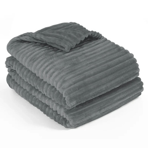 Large ribbed faux fur warm - ribbed,