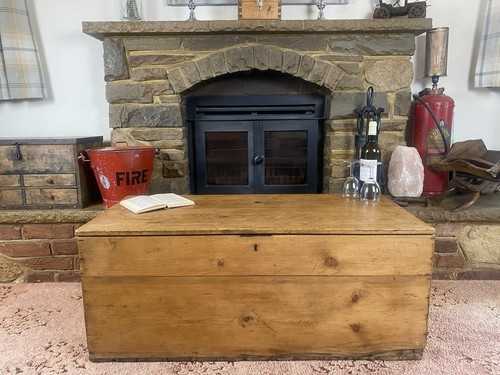 Old antique pine chest - antique,