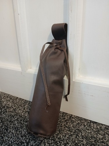 Leather water bottle - water,