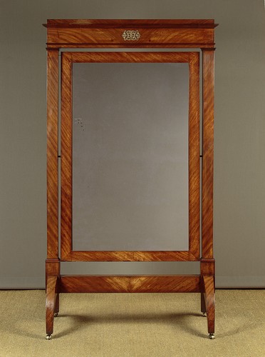 Antique mahogany cheval mirror - antique,