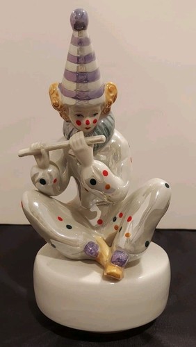 Vintage porcelain circus clown - vintage,
