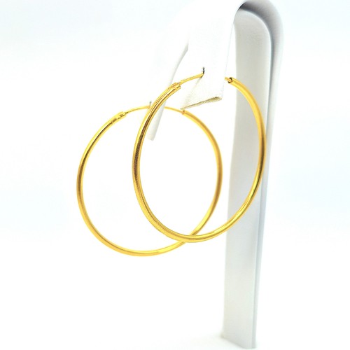 22k gold hoop earrings in - gold, 1.5